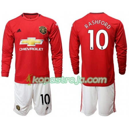 Billiga Fotbollströjor Manchester United Rashford 10 Barn Hemma tröja 2019/20 Långärmad